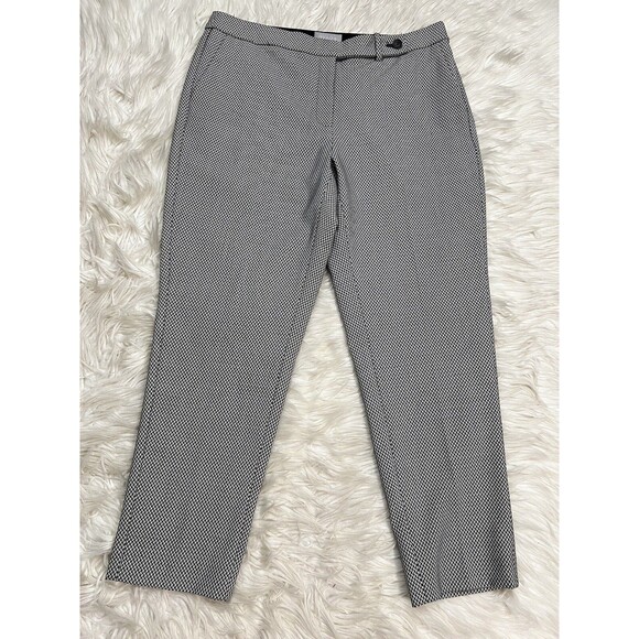 Pure Collection Houndstooth Wool Blend Ankle Trouser Tailored Career 8/10 - Picture 6 of 14